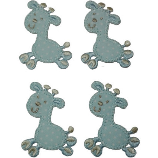 Iron-on Patch - Light Blue Giraffe